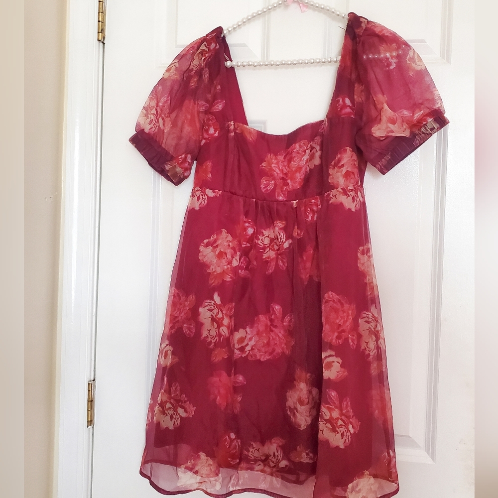 Wild Fable Floral Puff Sleeve Babydoll Dress